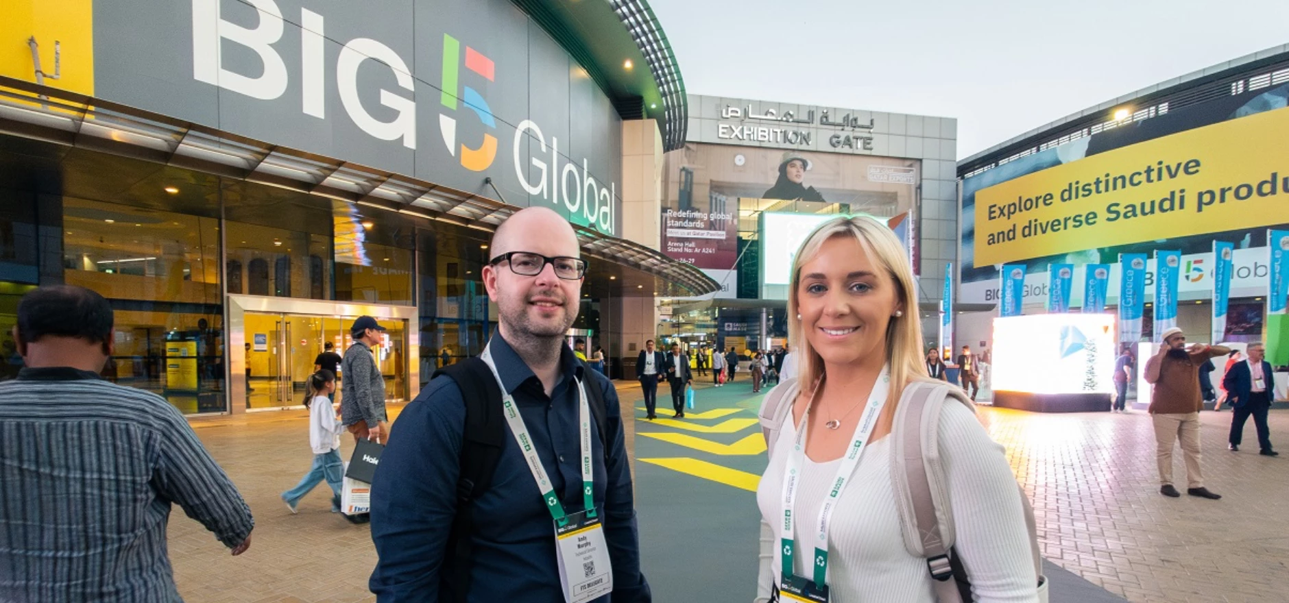 Intasite directors Andy Murphy and Danielle Croce at the Big 5 Global in Dubai (30).jpg