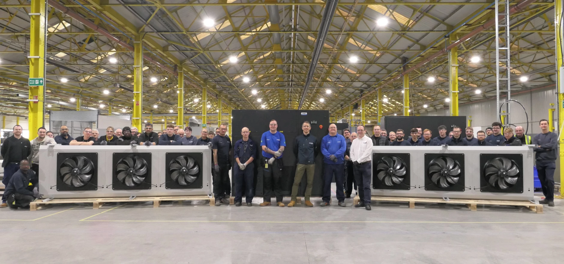 The team with product at the newly opened Airedale by Modine plant in Bradford.JPG