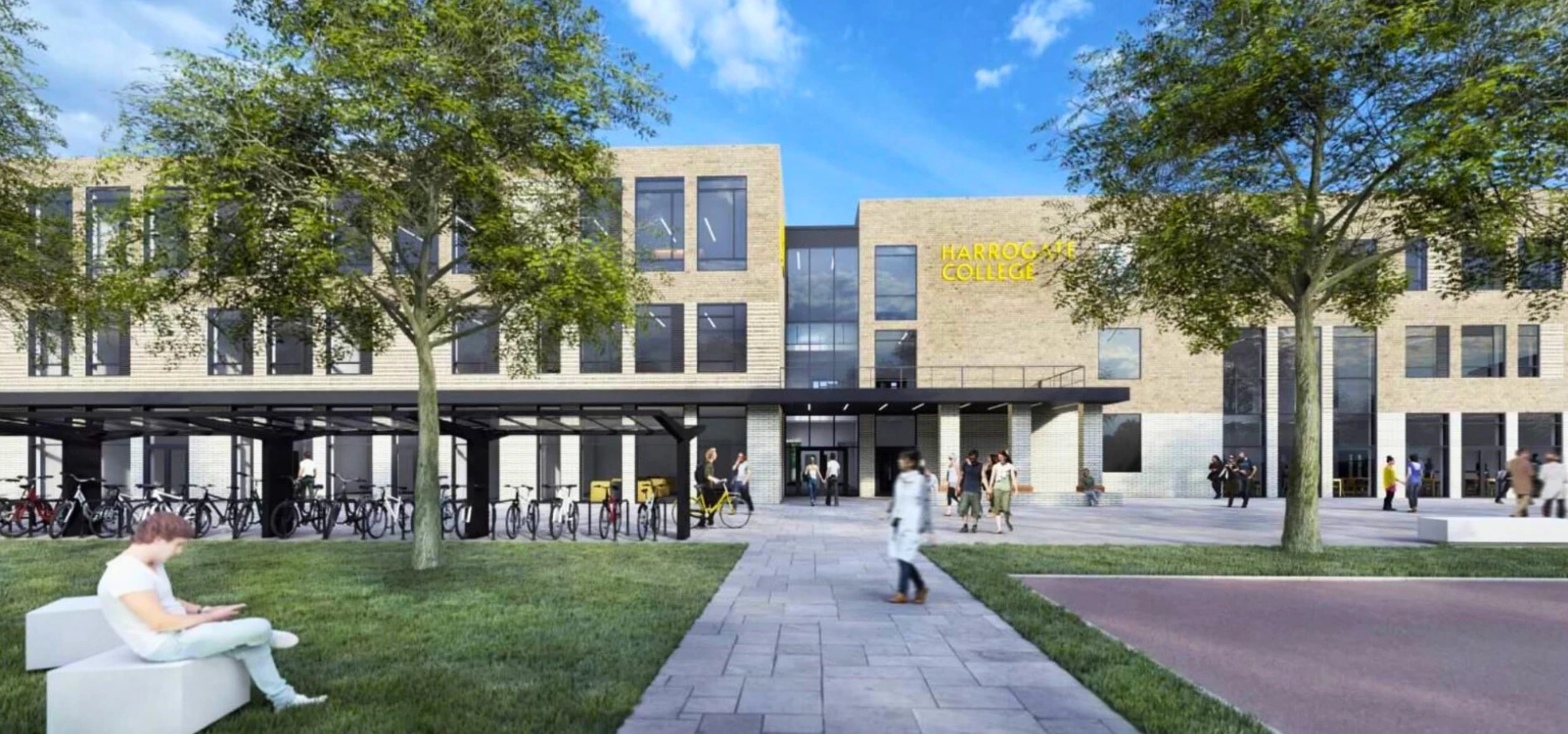 Harrogate College's new main entrance CGI