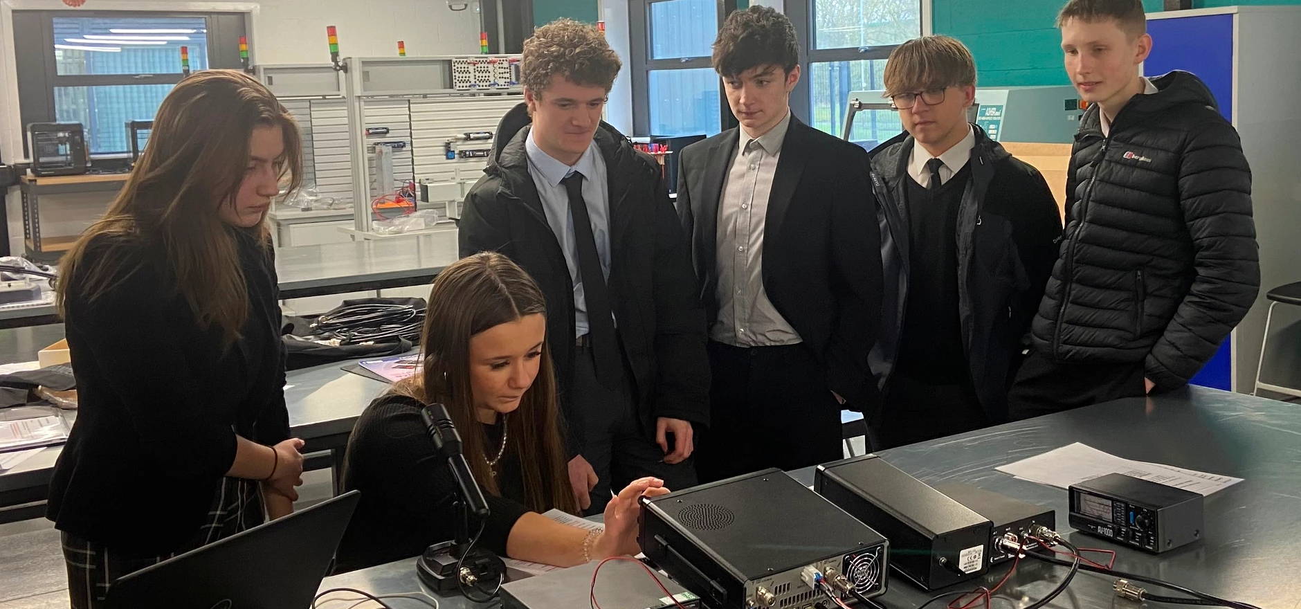 UTC South Durham students trying their hand at amateur radio