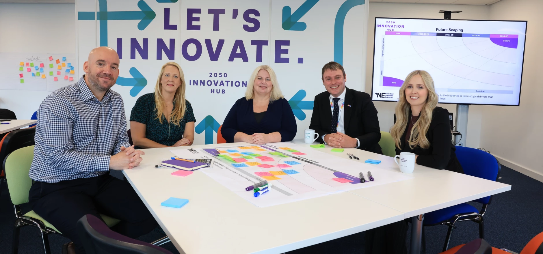 Port of Tyne's Garry Thompson, left, with North East Combined Authority's Leigh Mills, Port of Tyne's Dr Jo North, South Tyneside Council's Jonathan Tew and Port of Tyne's Rachel Lightburn