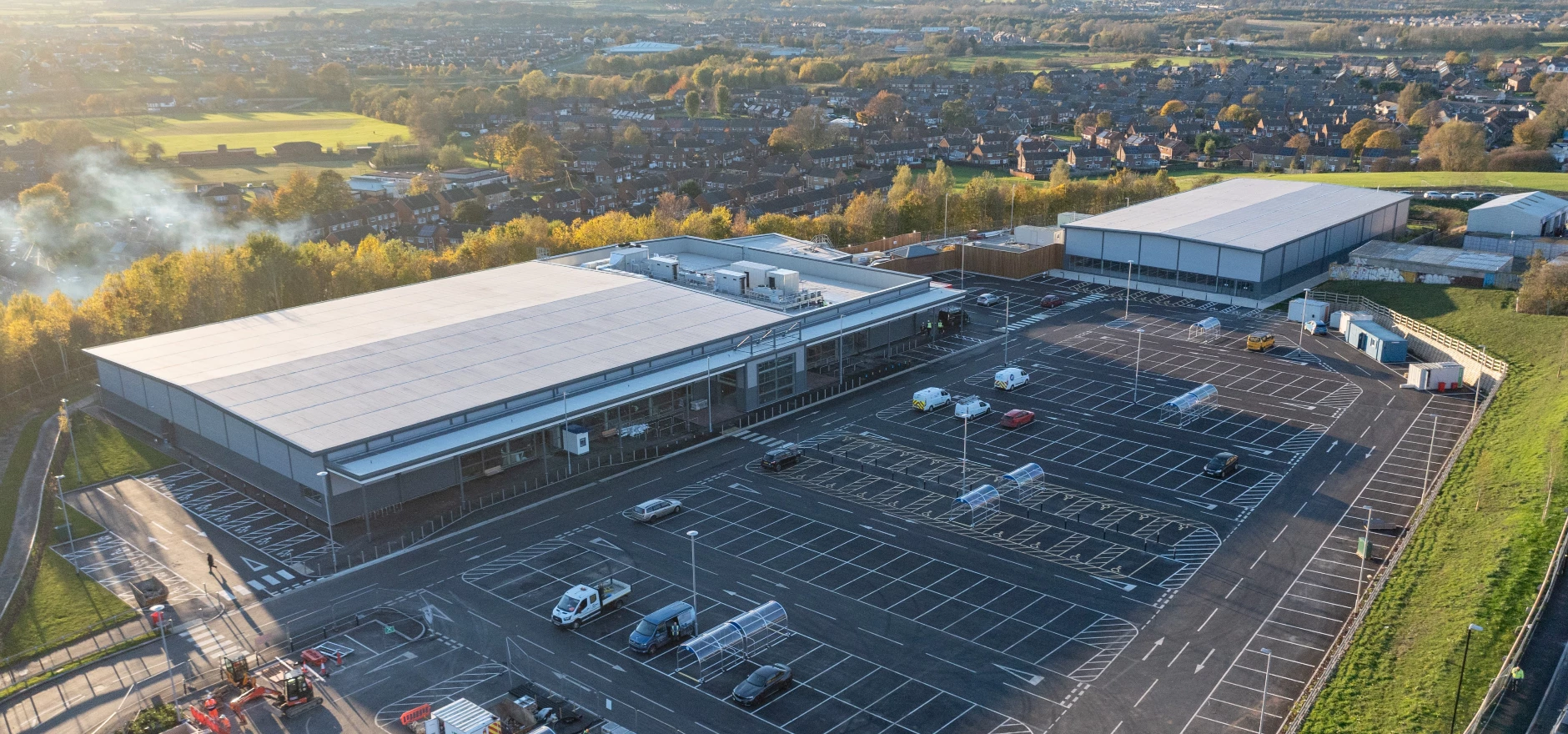 Houghton Retail Park, delivered by Robertson Construction North East. Image - Dronecam Solutions Ltd.jpg